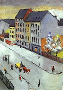 August Macke Our Street in Gray oil on canvas